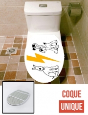 Housse de toilette - Décoration abattant wc Idefix Versus Milou