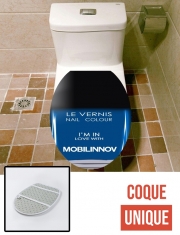 Housse de toilette - Décoration abattant wc Flacon Vernis Blue Love