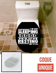 Housse de toilette - Décoration abattant wc im not sleeping im just resting my eyes