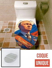 Housse de toilette - Décoration abattant wc In case of emergency long live my dear Vladimir Putin V1