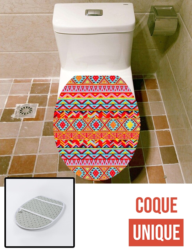 Housse de toilette - Décoration abattant wc India Style Pattern (Multicolor)