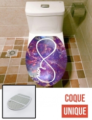 Housse de toilette - Décoration abattant wc Infinity Love Galaxy