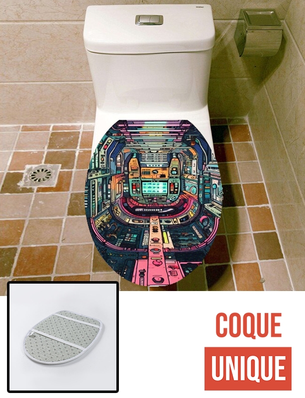 Housse de toilette - Décoration abattant wc Inside ship space