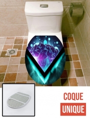 Housse de toilette - Décoration abattant wc Intense Blue