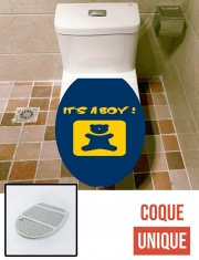 Housse de toilette - Décoration abattant wc C'est un garçon ! Cadeau Naissance