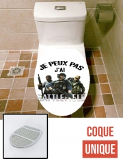 Housse de toilette - Décoration abattant wc Je peux pas j'ai battlefield