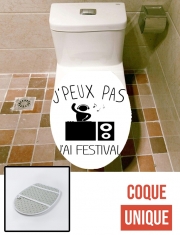 Housse de toilette - Décoration abattant wc Je peux pas jai festival