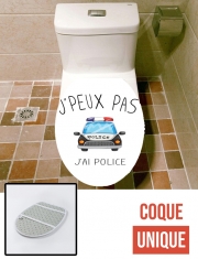 Housse de toilette - Décoration abattant wc Je peux pas jai Police