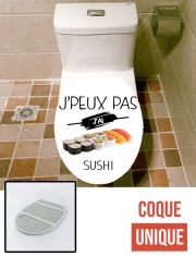 Housse de toilette - Décoration abattant wc Je peux pas j'ai sushi
