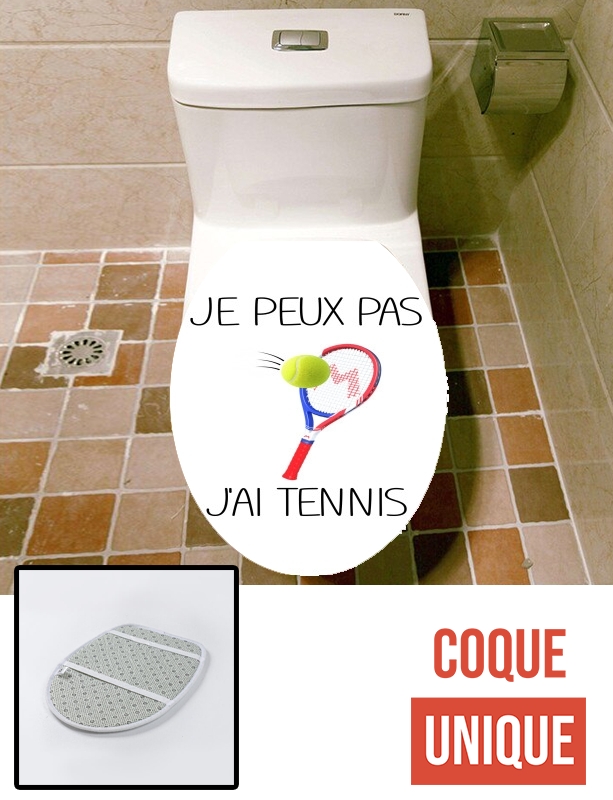 Housse de toilette - Décoration abattant wc Je peux pas j'ai tennis