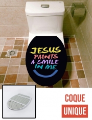 Housse de toilette - Décoration abattant wc Jesus paints a smile in me Bible
