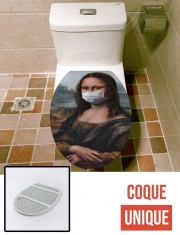 Housse de toilette - Décoration abattant wc Joconde Mona Lisa Masque