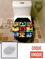 Housse de toilette - Décoration abattant wc Justice pop