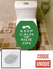 Housse de toilette - Décoration abattant wc Keep Calm And ride on Tractor