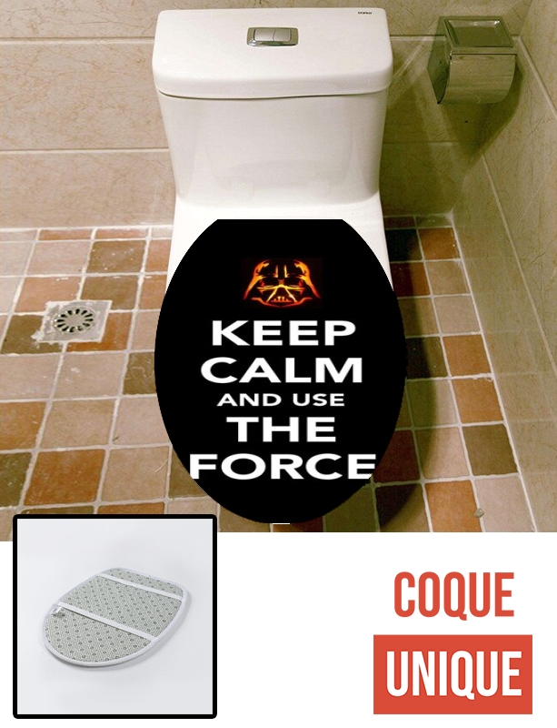Housse de toilette - Décoration abattant wc Keep Calm And Use the Force