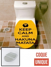 Housse de toilette - Décoration abattant wc Keep Calm And Hakuna Matata
