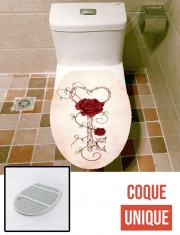 Housse de toilette - Décoration abattant wc Key Of Love