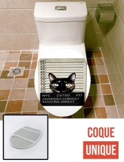 Housse de toilette - Décoration abattant wc Kitty Mugshot