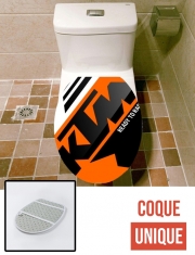 Housse de toilette - Décoration abattant wc KTM Racing Orange And Black