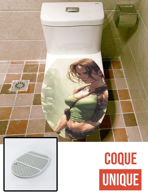 Housse de toilette - Décoration abattant wc Lara  