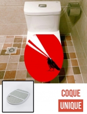 Housse de toilette - Décoration abattant wc Laser crow