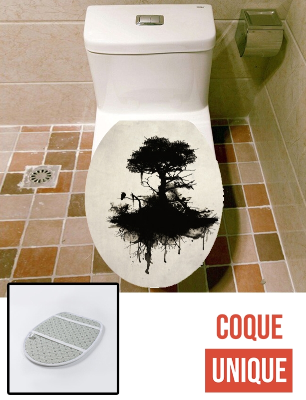 Housse de toilette - Décoration abattant wc L'arbre du pendu