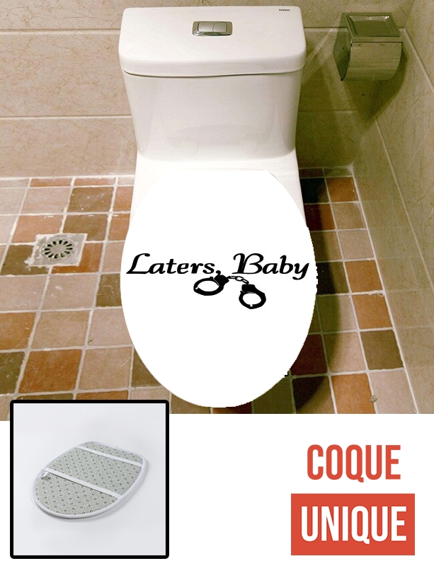 Housse de toilette - Décoration abattant wc Laters Baby fifty shades of grey