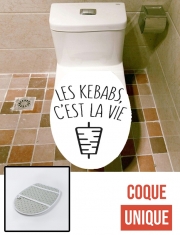 Housse de toilette - Décoration abattant wc Les Kebabs cest la vie