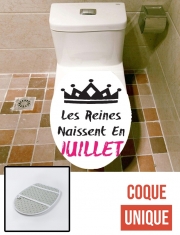 Housse de toilette - Décoration abattant wc Les reines naissent en Juillet