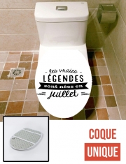 Housse de toilette - Décoration abattant wc Les vraies légendes sont nées en juillet