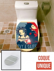 Housse de toilette - Décoration abattant wc Levy et Gajeel Fairy Love