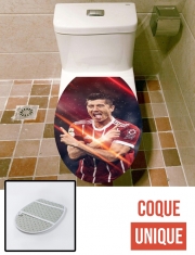 Housse de toilette - Décoration abattant wc lewandowski football player