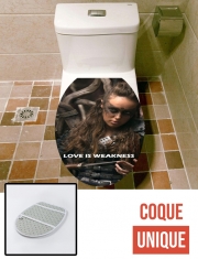 Housse de toilette - Décoration abattant wc Lexa Love is weakness