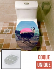 Housse de toilette - Décoration abattant wc Llama