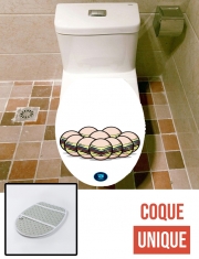 Housse de toilette - Décoration abattant wc Los Huevos del America