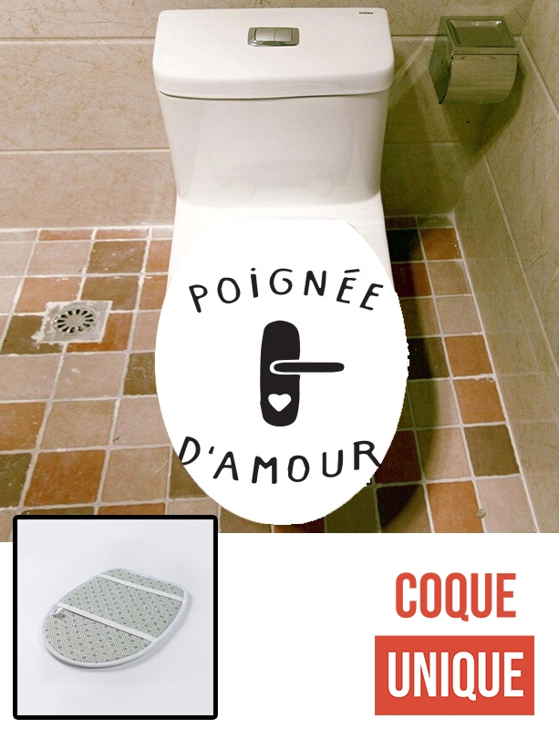 Housse de toilette - Décoration abattant wc Poignée d'amour