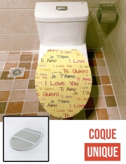 Housse de toilette - Décoration abattant wc Love Letters