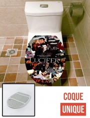 Housse de toilette - Décoration abattant wc Lucifer Collage