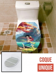 Housse de toilette - Décoration abattant wc Luffy Powerful