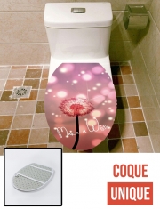 Housse de toilette - Décoration abattant wc Fais un voeux - Pissenlit