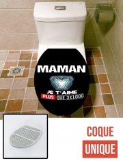 Housse de toilette - Décoration abattant wc Maman je t'aime plus que 3x1000