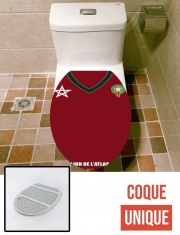 Housse de toilette - Décoration abattant wc Maillot du Maroc Football Home