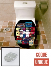 Housse de toilette - Décoration abattant wc Mashup GTA and House of Cards