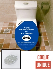 Housse de toilette - Décoration abattant wc Mauvais perdant - Bleu Playstation