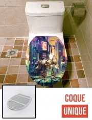 Housse de toilette - Décoration abattant wc Mech Cyborg V1