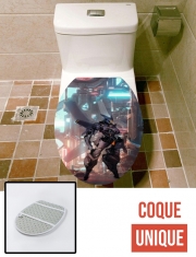 Housse de toilette - Décoration abattant wc Mech Robot V2
