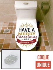 Housse de toilette - Décoration abattant wc Merry Christmas and happy new year