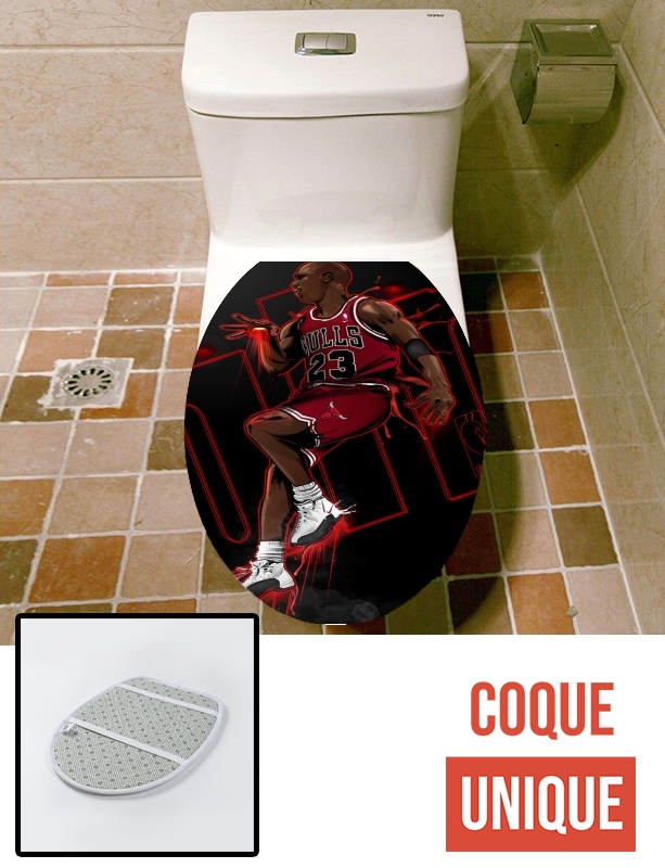Housse de toilette - Décoration abattant wc Michael Jordan