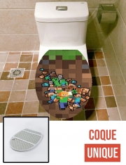 Housse de toilette - Décoration abattant wc Minecraft Creeper Forest