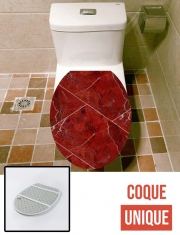 Housse de toilette - Décoration abattant wc Minimal Marble Red
